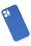 Apple iPhone 12 Pro Max Kılıf Nano içi Kadife Silikon - Mavi-3