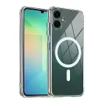 Samsung Galaxy A06 Combo Sert Şeffaf Magsafe Kapak - Şeffaf-1