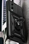Vivo Y17S Kılıf Pars Lens Yüzüklü Silikon - Kırmızı-6
