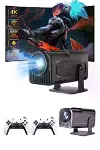 4K Android Smart Wi-fi Çift Kollu Projeksiyon Game Box Kumandalı Taşınabilir-4