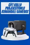 4K Android Smart Wi-fi Çift Kollu Projeksiyon Game Box Kumandalı Taşınabilir-1