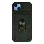 Apple İphone 14 Plus Kılıf Pars Lens Yüzüklü Silikon - Siyah-1