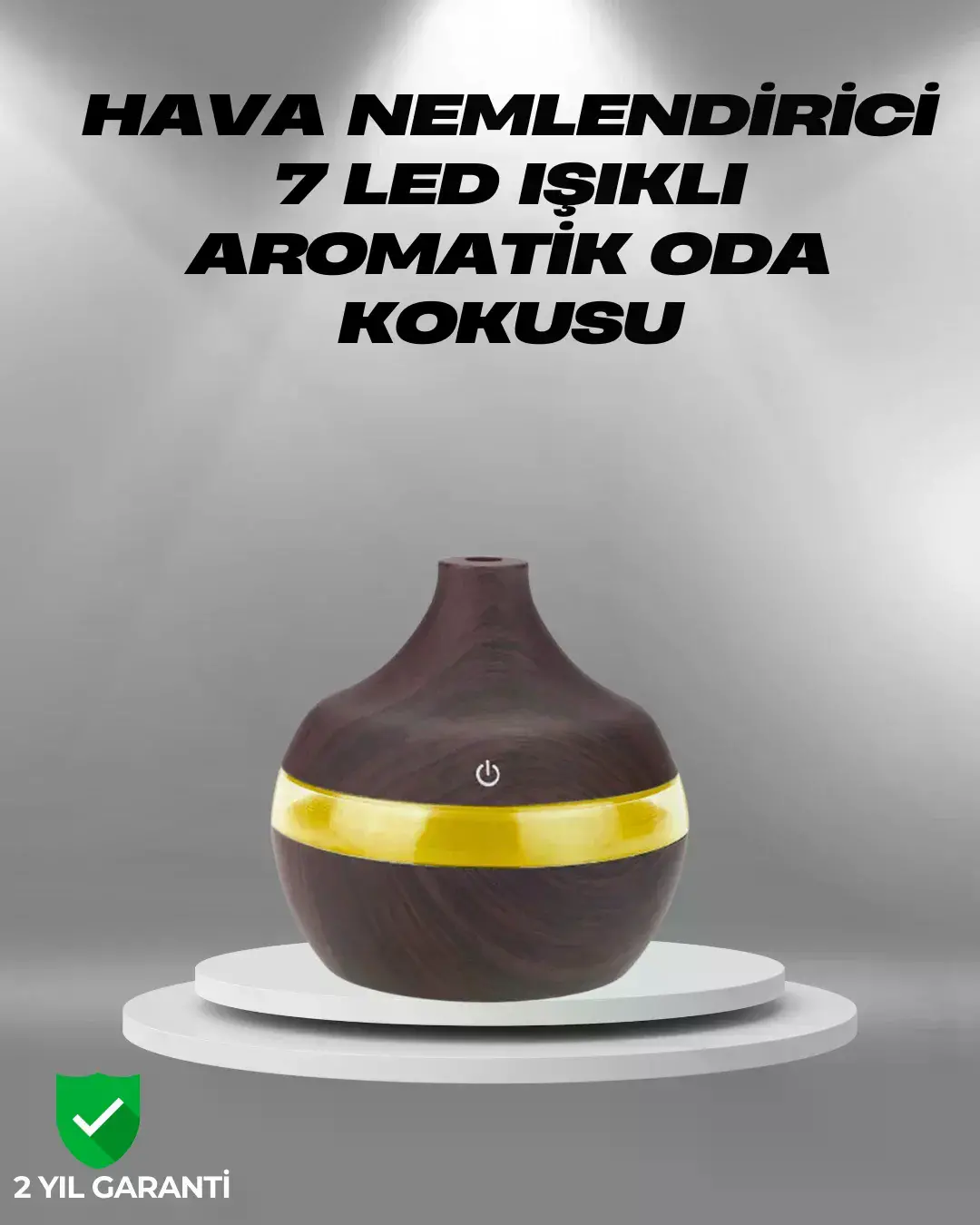 Aromaterapi Uyumlu 300 ml LED Işıklı Oda Kokusu Difüzörü