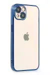 Apple iPhone 14 Kılıf Razer Lensli Silikon - Açık Mavi-2