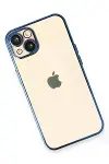 Apple iPhone 14 Kılıf Razer Lensli Silikon - Açık Mavi-4