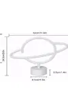 Neon Işıklı Satürn Lamba Pil+usb Mz-503-4