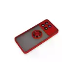 Xiao Poco X6 Pro Kılıf Montreal Yüzüklü Silikon Kapak - Kırmızı-4