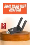 Wifi Alıcı Dual Band Usb 3.0 Adaptör Kablosuz Windows 7/8/10/11-2