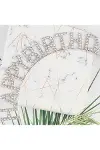 Gümüş Kristal Taşlı Happy Birthday Doğum Günü Tacı İthal Ürün A Kalite 17x16 Cm-3
