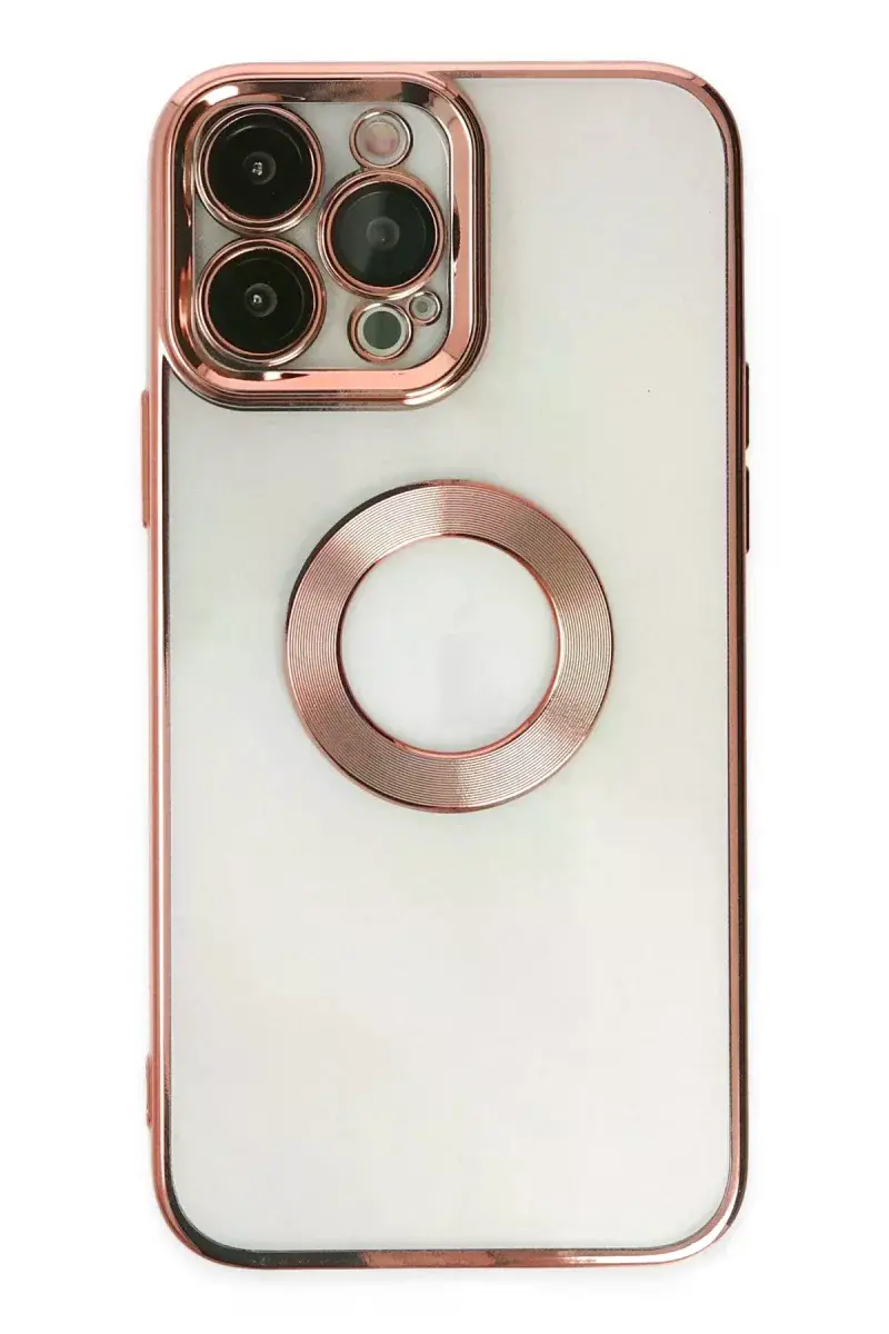 Apple iPhone 14 Pro Kılıf Slot Silikon - Rose Gold