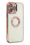 Apple iPhone 14 Pro Kılıf Slot Silikon - Rose Gold-2