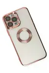 Apple iPhone 14 Pro Kılıf Slot Silikon - Rose Gold-3