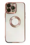 Apple iPhone 14 Pro Kılıf Slot Silikon - Rose Gold-1