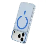 Apple İphone 18 Pro Combo Sert Şeffaf Magsafe Kapak - Açık Mavi-3