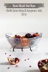 Akrilik Barok Şeffaf Büyük Oval Meyve & Salata Kasesi & Karıştırma Kabı / 3,3 Lt (CAM DEĞİLDİR)-1