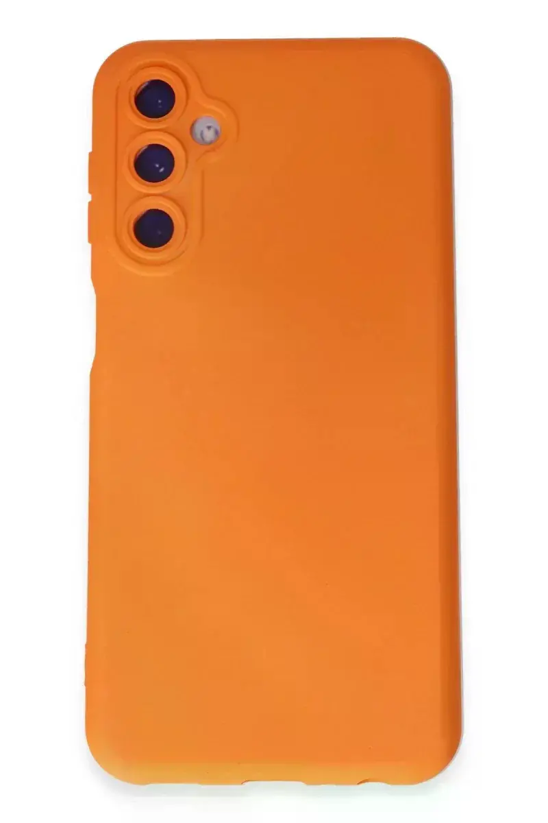 Samsung Galaxy M34 5G Kılıf Nano içi Kadife Silikon - Turuncu