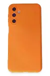 Samsung Galaxy M34 5G Kılıf Nano içi Kadife Silikon - Turuncu-2