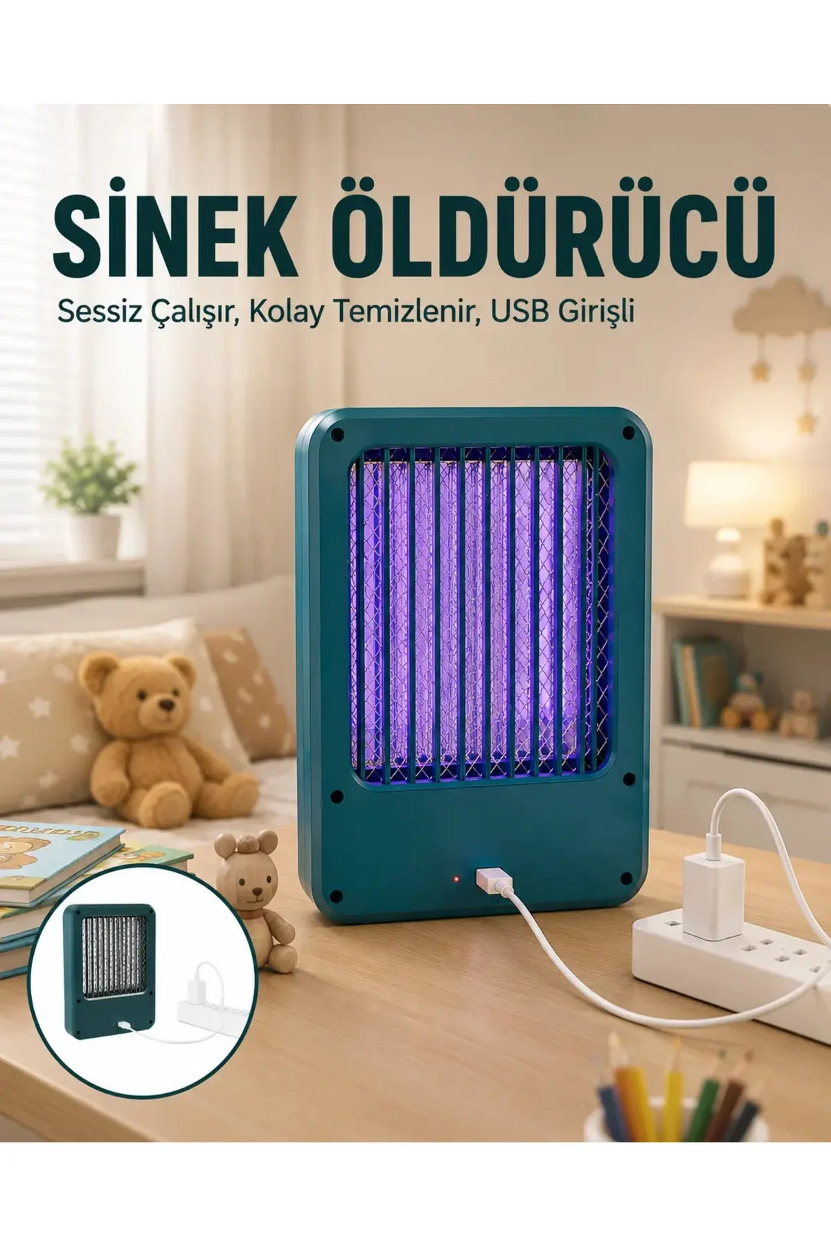 USB Sinek Öldürücü Cihaz Pratik Tezlik Özellikli, Sessiz