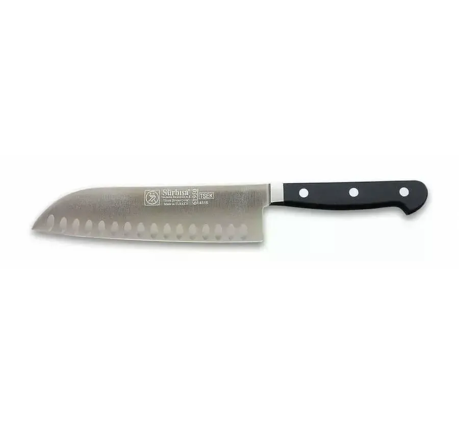61950 - Sıcak Dövme Oluklu Santoku Şef Bıçağı 18 Cm