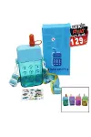 Telefon Modeli Renkli Mika Kristal Suluk Matara Pipetli - Vidalı Kapak - Askılı 300ML-2