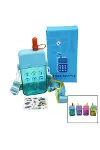 Telefon Modeli Renkli Mika Kristal Suluk Matara Pipetli - Vidalı Kapak - Askılı 300ML-1