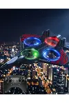 LED Işıklı Uzaktan Kumandalı Drone Fighter Jet Tasarımlı 360 Derece Dönebilen Oyuncak Uçak-2