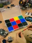 560 Parça Kablo İzolasyon Makaron Seti 12 Ölçü 5 Renk Heat Shrink Tube Organizer Kutulu-4