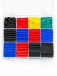 560 Parça Kablo İzolasyon Makaron Seti 12 Ölçü 5 Renk Heat Shrink Tube Organizer Kutulu-7