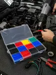 560 Parça Kablo İzolasyon Makaron Seti 12 Ölçü 5 Renk Heat Shrink Tube Organizer Kutulu-9