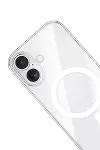 Apple iPhone 17 Kılıf Pc Real Magsafe Kapak - Şeffaf-2