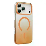 Apple İphone 17 Pro Glossy Magsafe Kapak - Turuncu-3