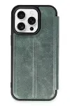 Apple iPhone 14 Pro Max Kılıf Flip Cover - Koyu Yeşil-1