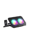 Notebook Soğutucu Stand RGB Aydınlatmalı İki Fanlı Laptop Altlığı-2