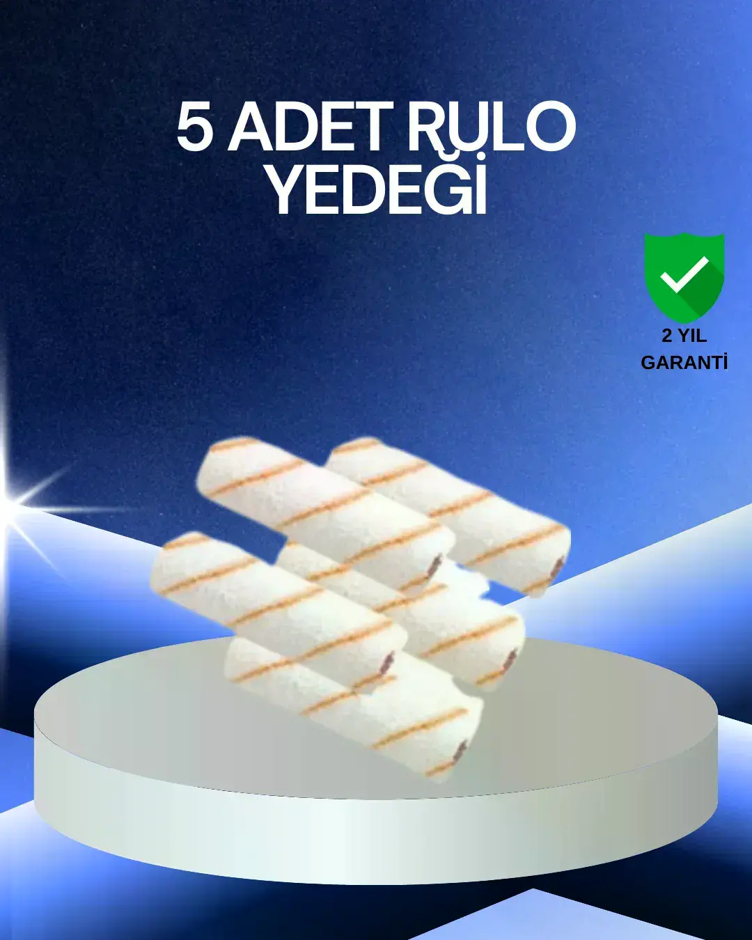 5’li Rulo Boya Seti Küçük Detay Çalışmaları İçin Uygun