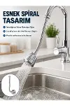Çok Fonksiyonlu Musluk Uzatma Aparatı 360° Hareketli Krom Musluk Başlığı-1