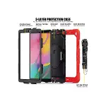Samsung Galaxy T510 Tab A 10.1 Kılıf Pars Tablet Kapak - Kırmızı-3