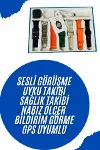 Akıllı Saat 7 Kordon Hediyeli Takvim Alarm Nabız Ölçer Bildirim Görme Sesli Görüşme-2