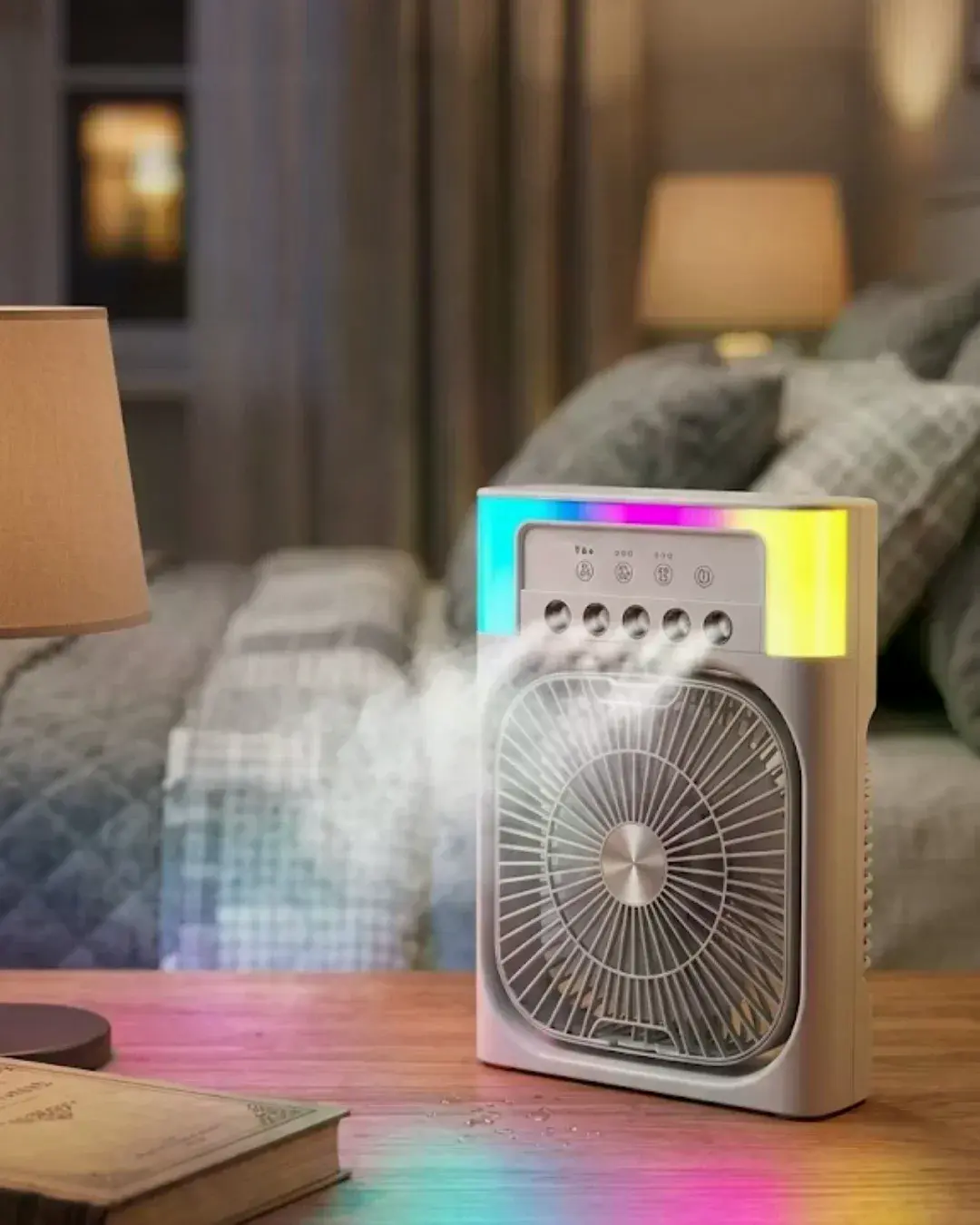 Mini Klima Fan Su Hazneli USB Şarjlı Sessiz Masaüstü Soğutucu