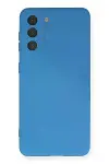 Samsung Galaxy S21 FE Kılıf Nano içi Kadife Silikon - Mavi-1