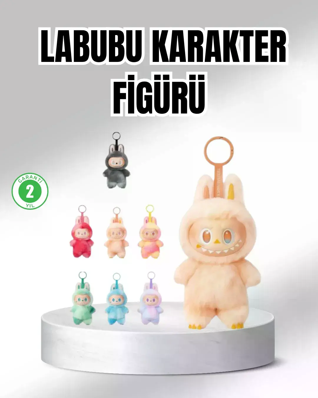 Labubu Peluş Oyuncak – Koleksiyonluk Yumuşak Dekoratif Figür 20 cm