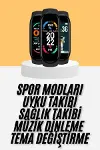 M6 Akıllı Bileklik Siyah Adımsayar Spor Takibi Android ve İOS Uyumlu-1
