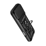 Apple İphone 17 Pro Max Pars Lens Yüzüklü Silikon - Siyah-3