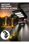 Güneş Enerjili 3 Lens Akıllı Güvenlik Kamerası LED Projektörlü Dış Mekan Koruma Siste-1