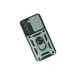 Samsung Galaxy S24 Kılıf Pars Lens Yüzüklü Silikon - Yeşil-3