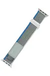 Apple Watch 42mm Alice Kumaş Kordon - Mavi-Gri-1