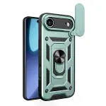 Apple İphone 17 Air Pars Lens Yüzüklü Silikon - Yeşil-2