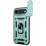 Apple İphone 17 Air Pars Lens Yüzüklü Silikon - Yeşil-4