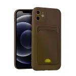 Apple iPhone 11 Kılıf Kelvin Kartvizitli Silikon - Kahverengi-3