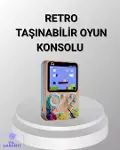 Mini Retro Oyun Konsolu 500 Oyunlu 3.0 İnç Ekran ve Şarjlı Batarya-1