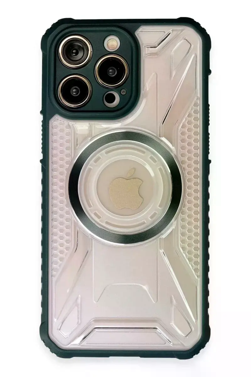 Apple iPhone 14 Pro Max Kılıf Prag Magneticsafe Kapak - Koyu Yeşil
